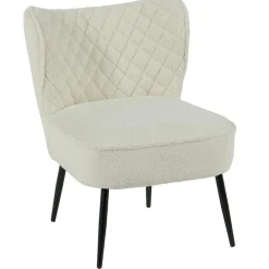 Fauteuil bas blanc MALMOE