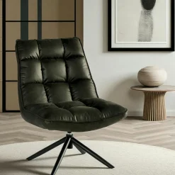 Fauteuil pivotant camel - confort salon KERALA