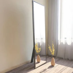 Grand miroir plein pied noir style moderne 160 cm CODY