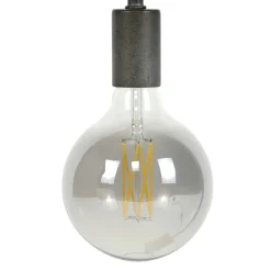 Lampadaire salon moderne, abat-jour tissu écru ZURICH