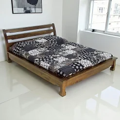 Lit 2 places façon futon Hévéa pour couchage 180x200 224x197x90cm MAORI