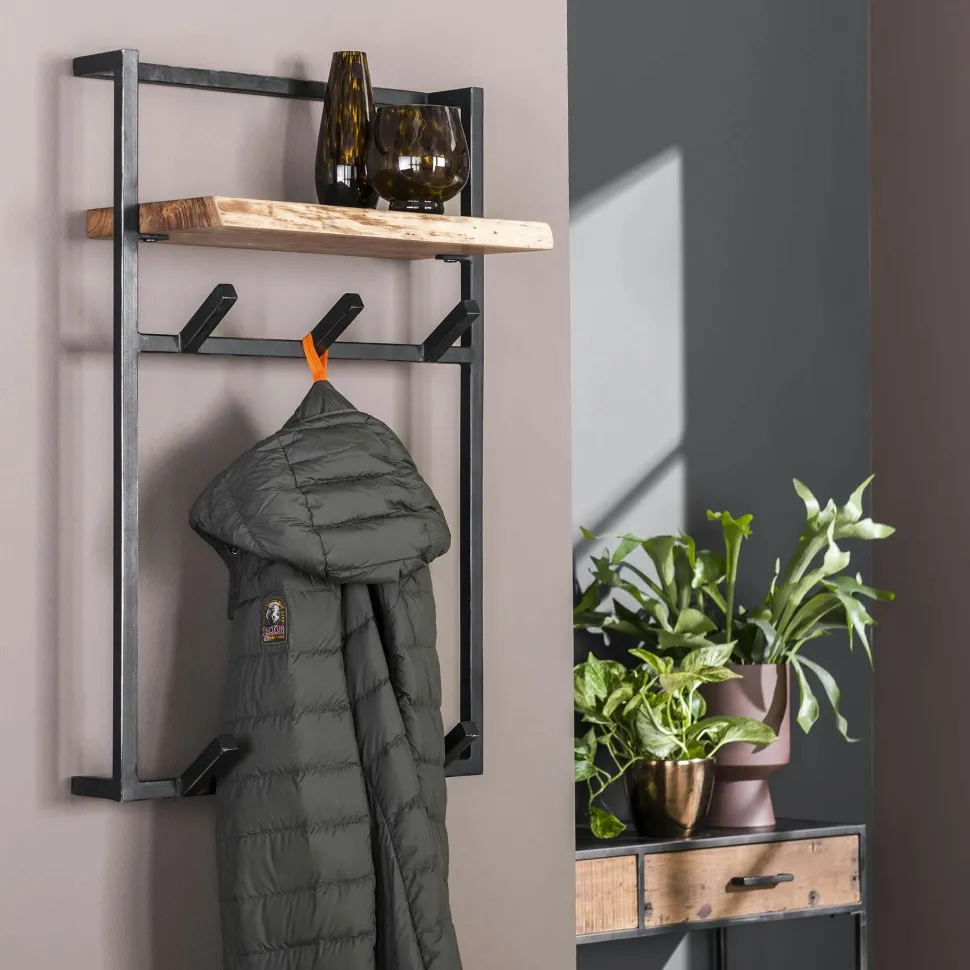 Meuble bar en bois d'acacia motif baguette MELBOURNE