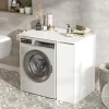 Meuble pour machine à laver blanc avec rangement MARFA