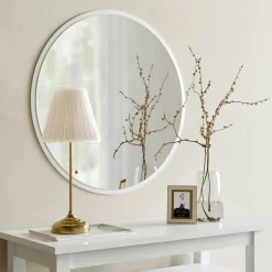 Miroir d'entrée noir Ø60 cm - style contemporain CODY