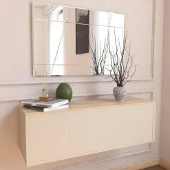 Miroir rectangulaire mural 75 cm - design gravé CODY