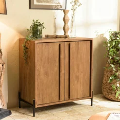 Petit buffet en teck recyclé 2 portes 84 cm SWING