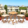 Petit salon de jardin 2 places - pliant, confort SORA