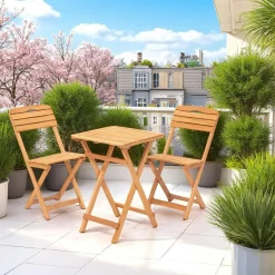 Petit salon de jardin 2 places - pliant, compact SORA