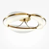 Plafonnier chambre LED blanc & or - forme elliptique AVA