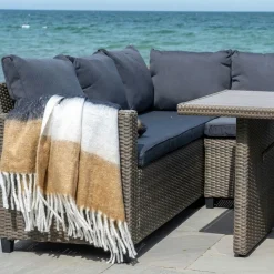 Plaid cosy à franges – 3 couleurs, 130x170 cm FALLON