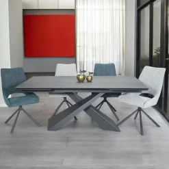 Plateau tournant apéritif en céramique anthracite LOMBARDIE