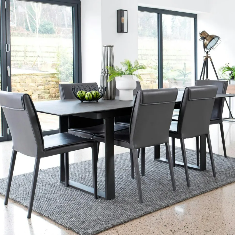 Plateau tournant apéritif en céramique anthracite LOMBARDIE