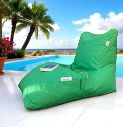 Pouf bain de soleil XXL imperméable – bleu ARTA