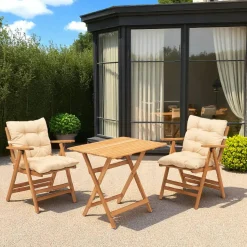 Salon de jardin en bois - compact & confort SORA