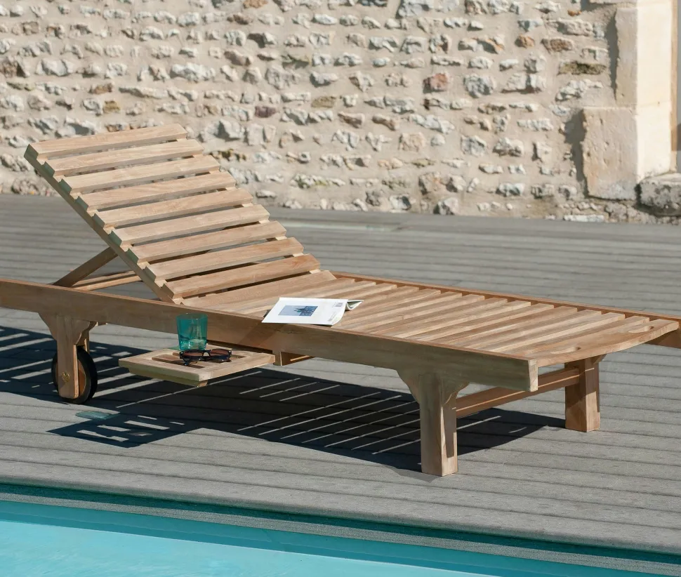 Salon jardin Teck table ovale 180 cm 4 chaises 2 fauteuils SUMMER