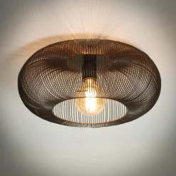 Suspension blanche - double abat-jour avec tressage ZURICH