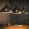 Suspension contemporaine ajourée 3 lampes forme bougie RALF