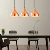 Suspension de cuisine moderne, 3 abat-jour cuivre SILE
