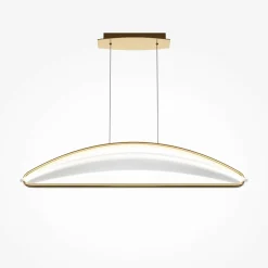 Suspension design LED blanc & or - forme soucoupe AVA