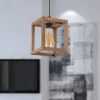 Suspension industrielle - cube bois CAMOGLI