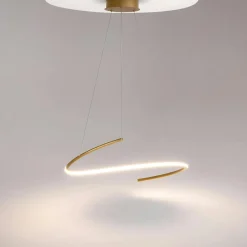 Suspension LED design - ruban doré style minimaliste AVA