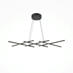 Suspension noire LED – barres croisées minimalistes SALEM