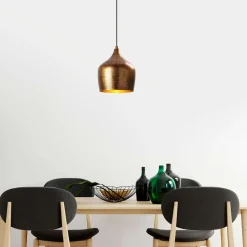 Suspension vintage cuisine – métal moucheté cuivré SILE