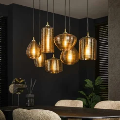 Suspension vintage cuisine – métal moucheté cuivré SILE