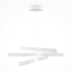 Suspension noire LED – barres origami superposées SALEM
