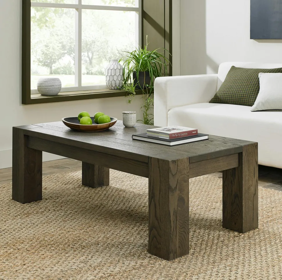 Table à manger en bois de chêne fumé 180 cm ALLEN