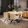 Table à manger extensible à bords ronds en bois d'acacia 175-275 cm MELBOURNE