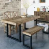 Table à manger extensible bois recyclé 140-180 BRISBANE