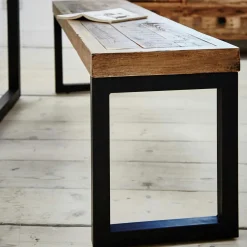 Table à manger extensible bois recyclé 140-180 BRISBANE
