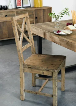 Table à manger extensible bois recyclé 140-180 BRISBANE