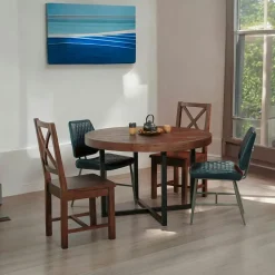 Table à manger extensible bois brun recyclé 140-180 SAMOA