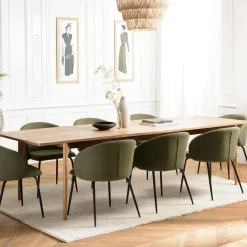 Table à manger extensible 240/292 cm chêne clair PANAMA