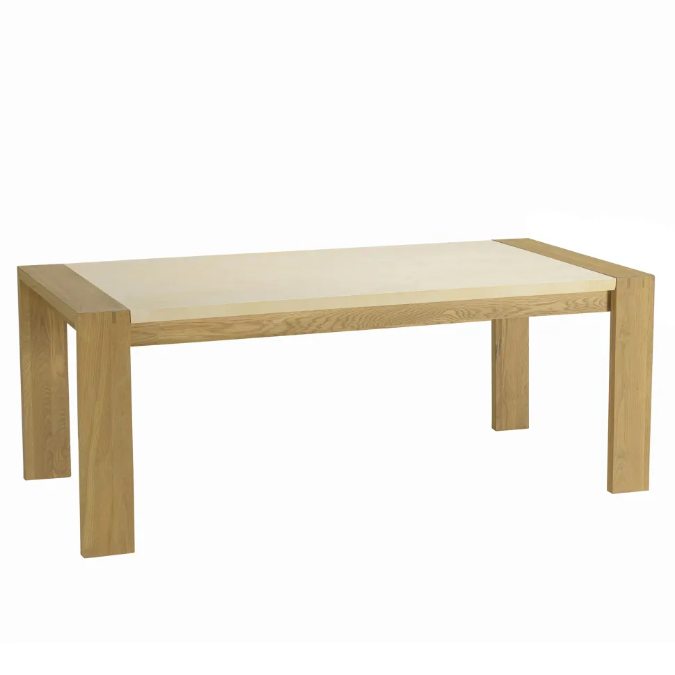 Table à manger ronde 120 cm plateau béton beige BRASILIA