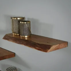 Table basse carrée motif damier en bois d'acacia MELBOURNE