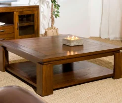 Table basse double plateau 90x90cm LOLA