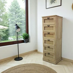 Table basse extensible hévéa 60/120cm MAORI