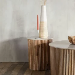Table basse marbre et bois MASSA