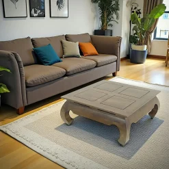 Table basse Opium hévéa 83x83cm MAORI