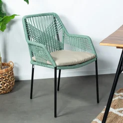 Table de balcon pliante vert d'eau D 60 cm GRENADE