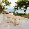 Table de jardin en Teck ovale extensible 180/240x100cm SUMMER