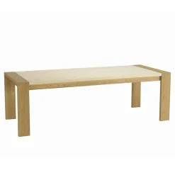 Table de repas 240 cm béton beige et chêne BRASILIA
