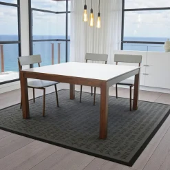 Table de repas carrée Hévéa 130x130x76cm HELENA