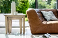 Table gigogne bois recyclé clair SALERNE