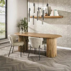 Table gigogne en bois de manguier avec plateau triangulaire (lot de 2) CREEK