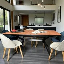 Table rectangulaire extensible en chêne huilé 180 cm PALERME