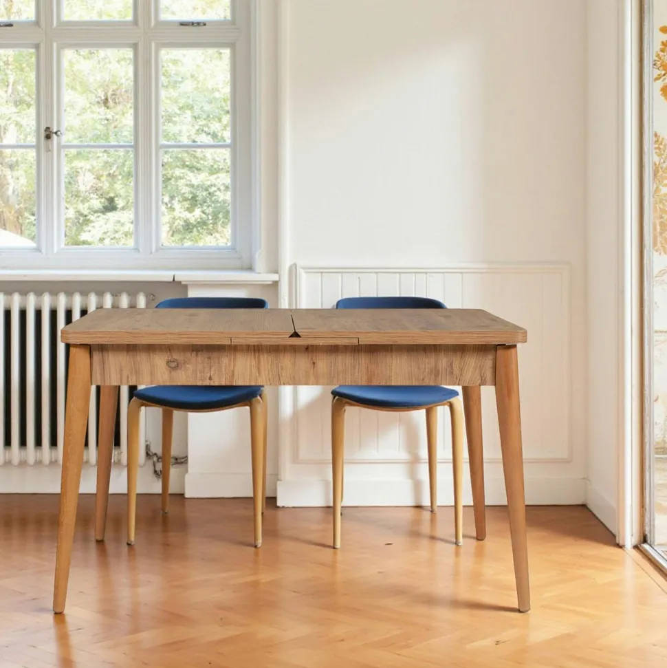 Étagère console effet bois clair 150 cm - 3 niveaux MARFA